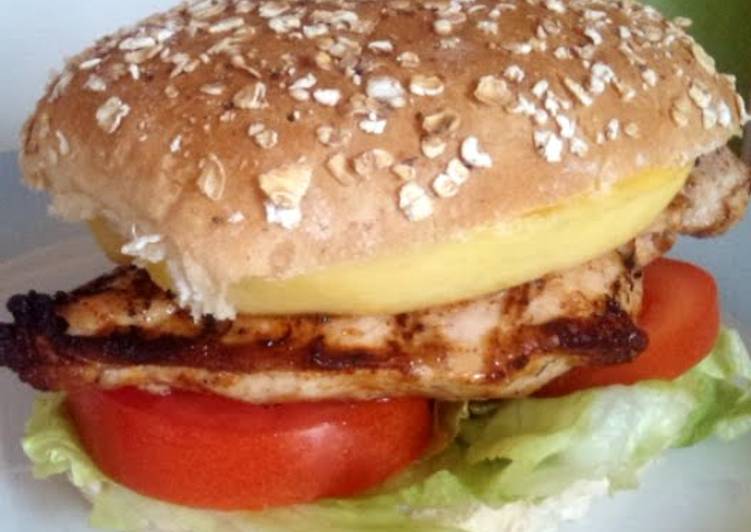 Vickys Jerk Chicken & Mango 'Burgers', GF DF EF SF NF