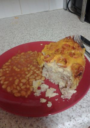 A picture of My Mashed Breakfast for Dinner.