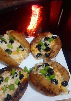 صورة لوصفة بطاطا مشويه 😋