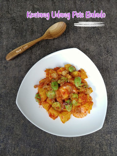 Foto resep 38. Kentang Udang Pete Balado