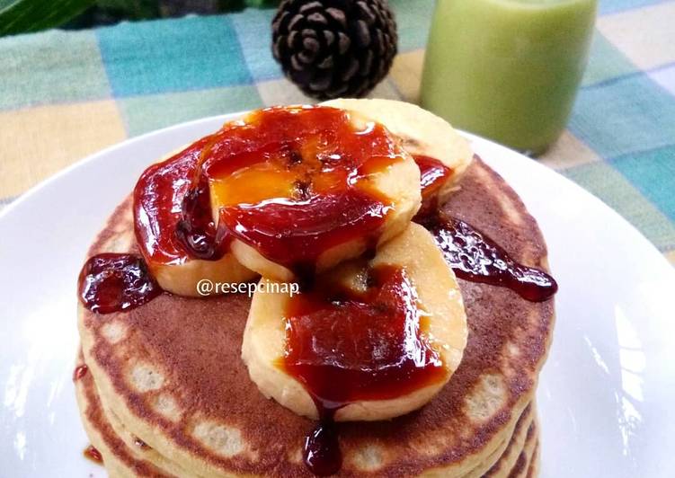 Mudah Cepat Memasak Banana Oatmeal Pancakes Ala Restoran