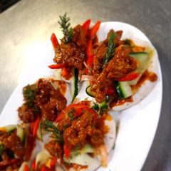 Spicy lamb naans A picture of Spicy lamb naans.