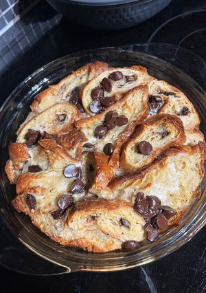 Foto resep Croissant Bread Pudding