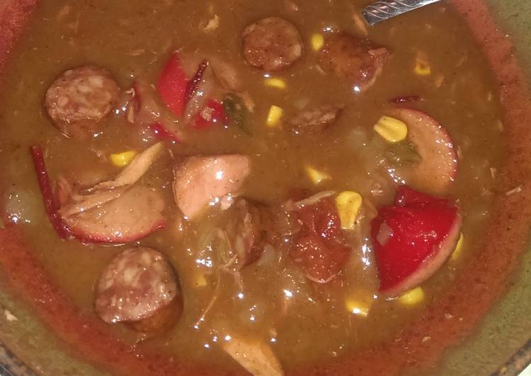 Easiest Way to Make Appetizing Turkey and sausage gumbo