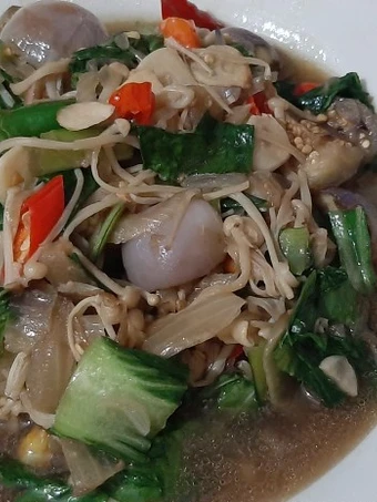 Cara Gampang Menyiapkan Resep Tumis enoki terong ungu saus tiram yang Lezat Anti Ribet, Mantap