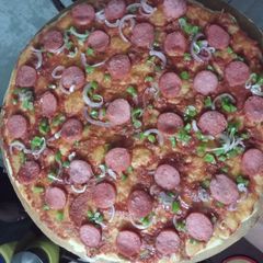 A picture of Homemade pizza.
