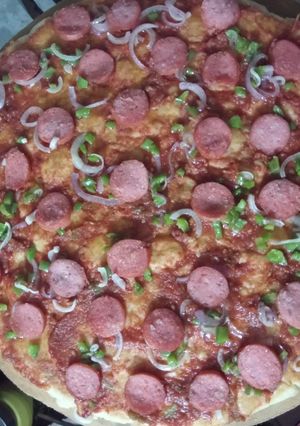 A picture of Homemade pizza.