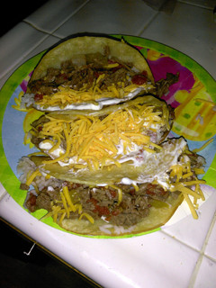 A picture of steak taco's(chawanga style).