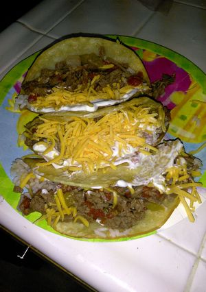 A picture of steak taco's(chawanga style).