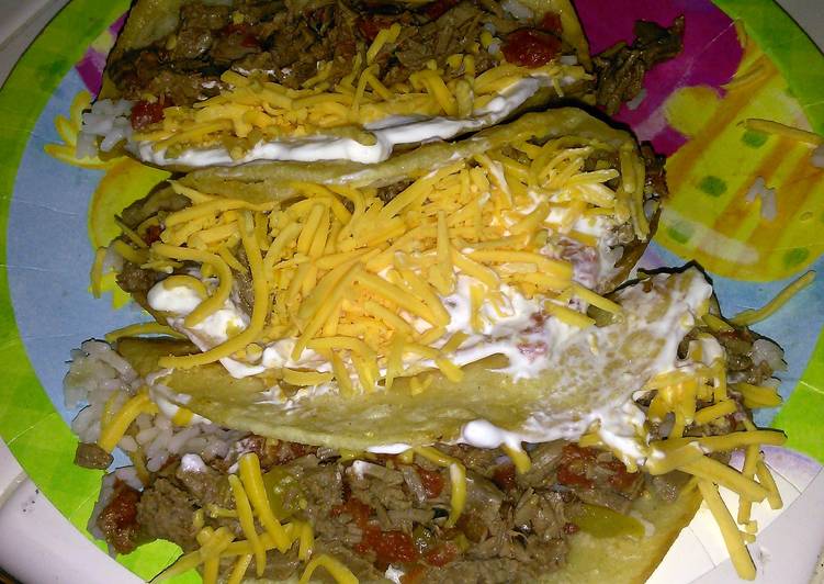 Steps to Prepare Award-winning steak taco&#39;s(chawanga style)