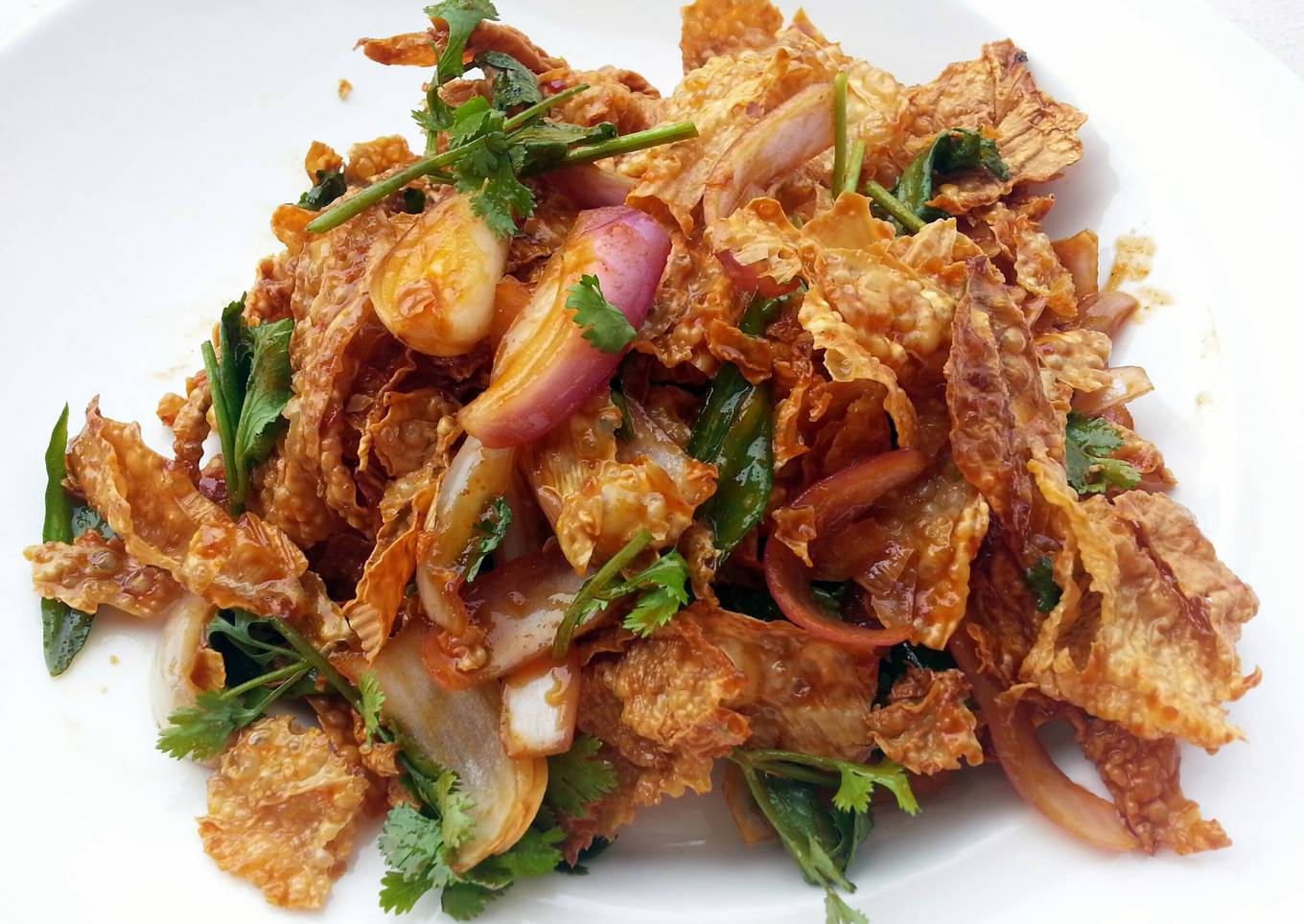 Crispy Beancurd Skin Vegan Salad