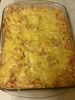 A picture of Tuna pasta bake.