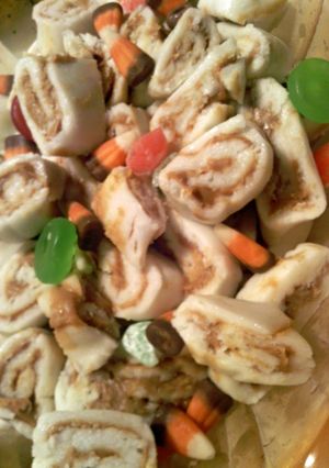 A picture of Old fashioned potato pinwheel candy.