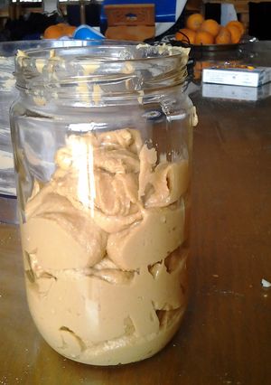 A picture of Honey roasted peanut butter.
