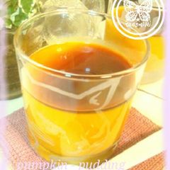 A picture of Rich and Thick Kabocha Squash Pudding Easy to Make in a Microwave.