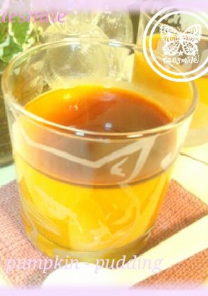A picture of Rich and Thick Kabocha Squash Pudding Easy to Make in a Microwave.