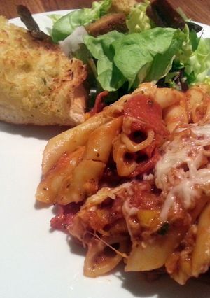 A picture of Pepperoni Pizza Pasta.