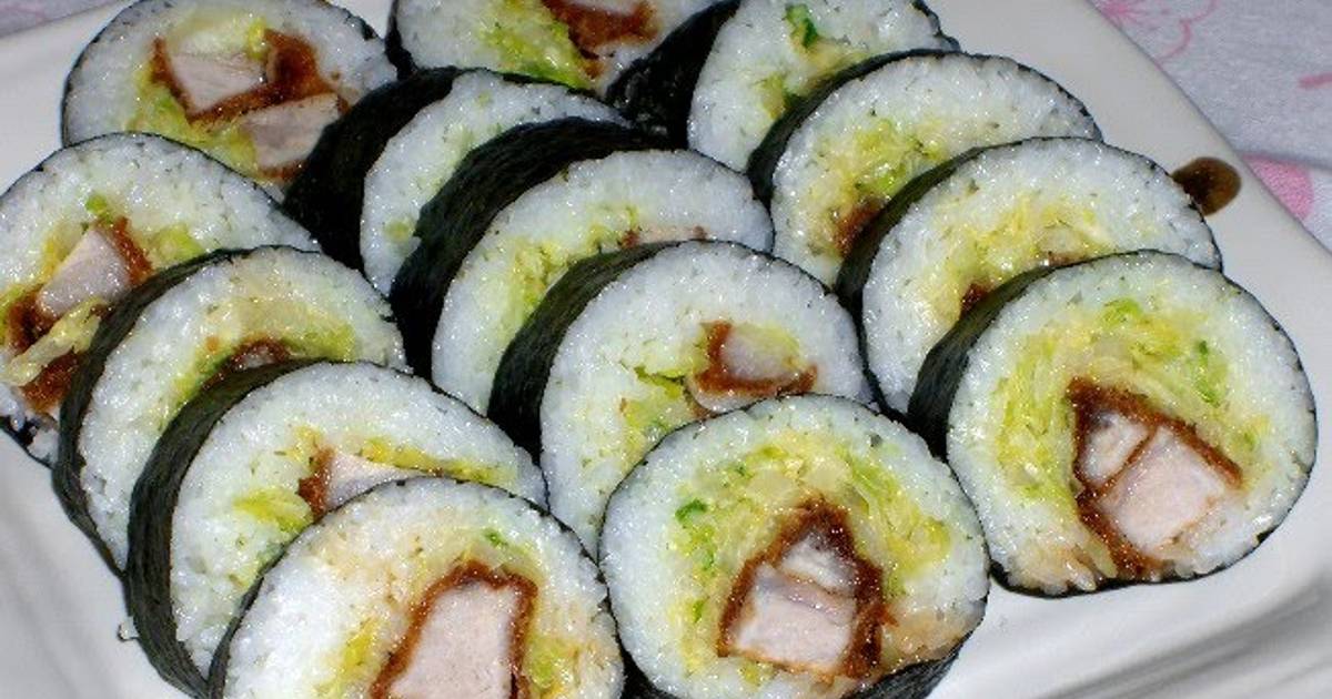 Tonkatsu Sushi Rolls Recipe by cookpad.japan Cookpad