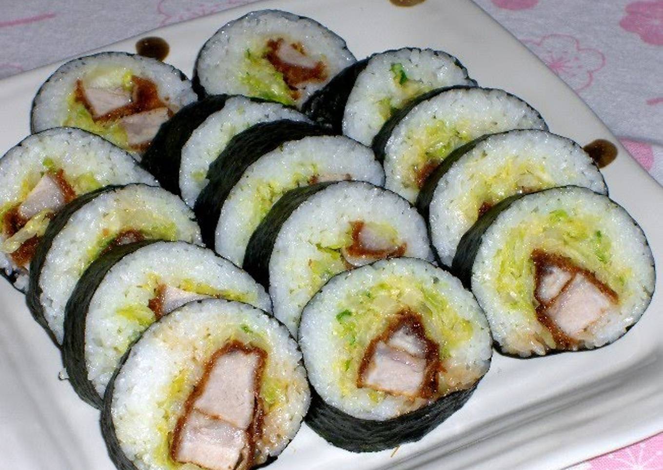 Easiest Way to Prepare Ultimate Tonkatsu Sushi Rolls