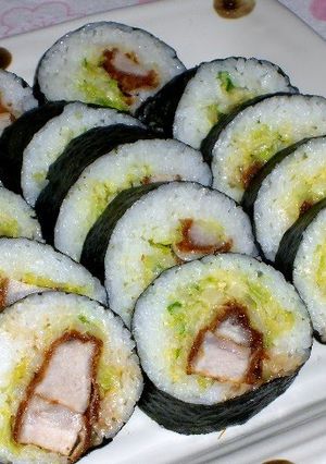 A picture of Tonkatsu Sushi Rolls.