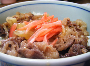A picture of Homemade Yoshinoya-Style Gyudon (Beef Rice Bowl).