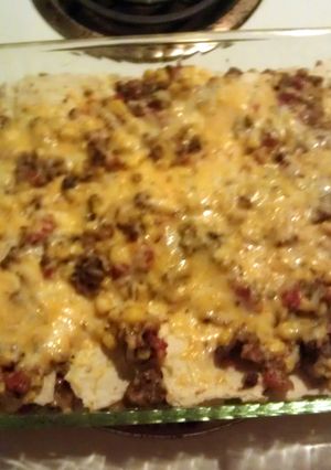 A picture of BJ's Mexican Casserole.