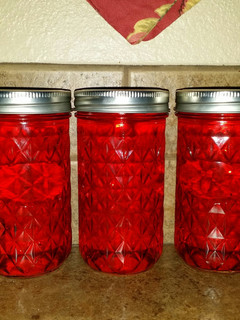 A picture of Purple basil vinegar.