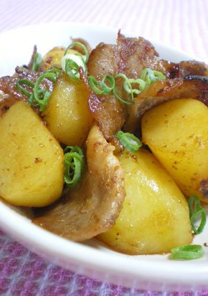 A picture of Umami-Rich Potato and Pork Stir-Fry.