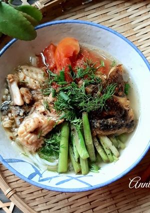 Hình của món Bún cá rô đồng.