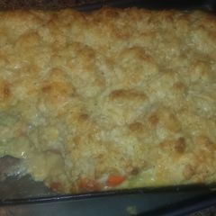 A picture of Cheddar bay chicken pot pie.