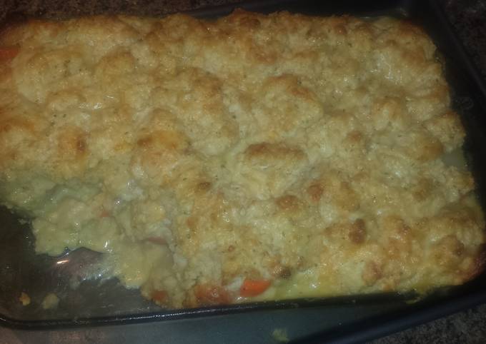 Step-by-Step Guide to Make Any-night-of-the-week Cheddar bay chicken pot pie
