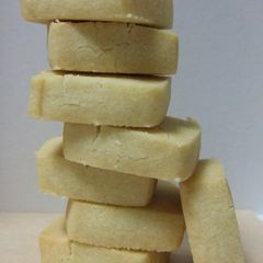 A picture of Salted Shortbread Cookies with Olive Oil.