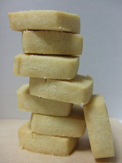 A picture of Salted Shortbread Cookies with Olive Oil.