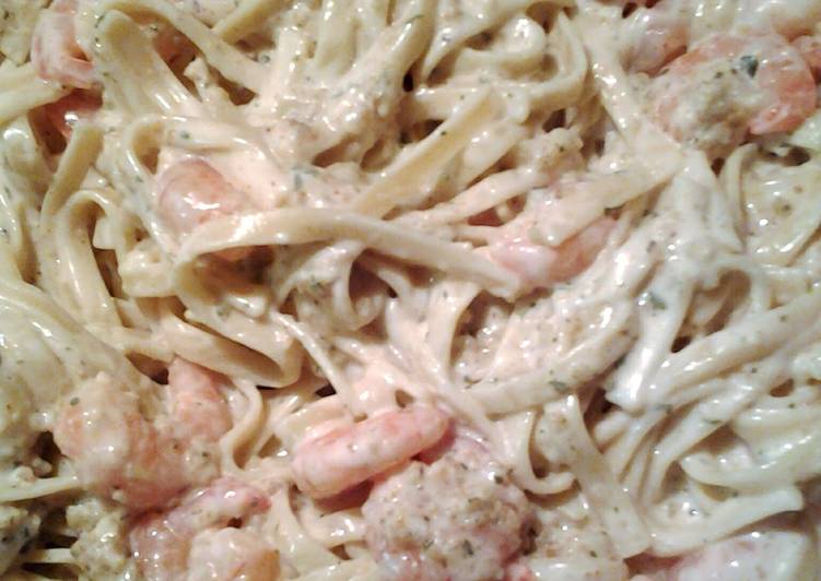 Recipe of Favorite skunks easy shrimp fettuccine Alfredo