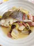 Easy Chinese Cabbage and Cod Steamed in Sake