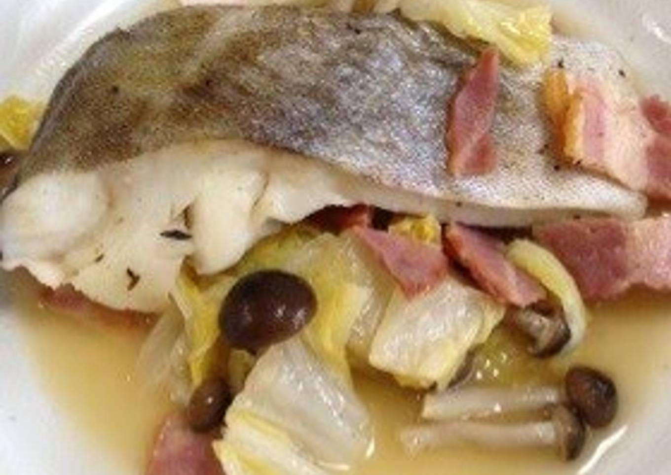 Easy Chinese Cabbage and Cod Steamed in Sake