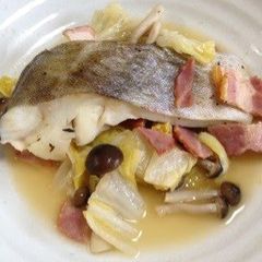 A picture of Easy Chinese Cabbage and Cod Steamed in Sake.