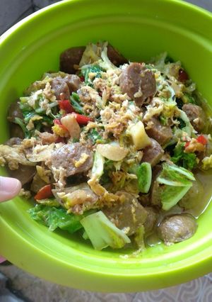 Foto resep Tumis sawi putih bakso