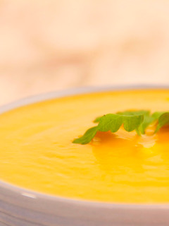Una foto de Crema de calabaza. Sopa de calabaza al estilo sirio