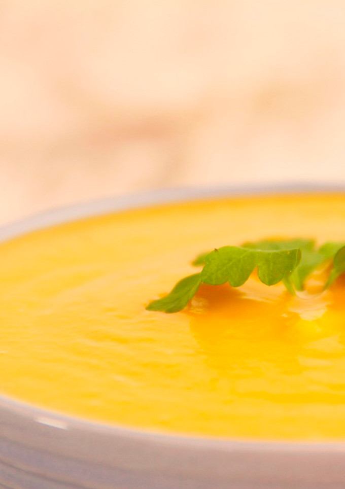 Una foto de Crema de calabaza. Sopa de calabaza al estilo sirio
