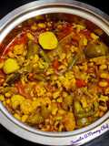 Mixed vegetables curry with lobia seeds