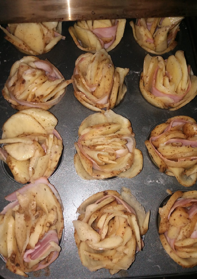 Una foto de Rosetas de papa y panceta