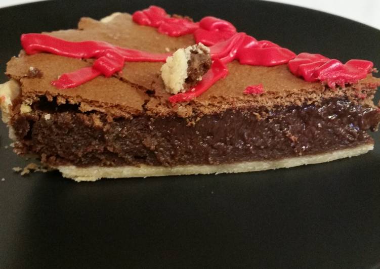 Steps to Make Favorite Fudge Brownie Pie