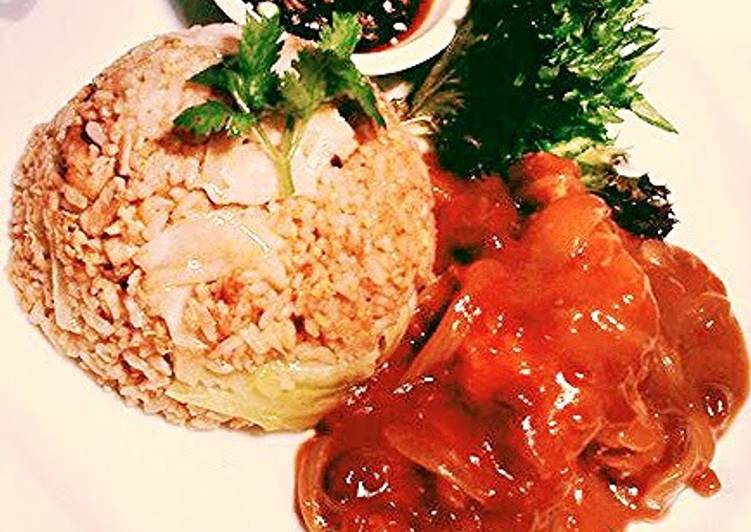 Oriental fried rice wth chicken