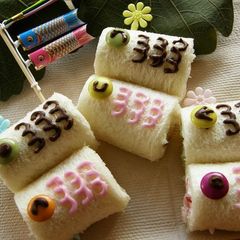 A picture of For Children's Day Flying Carp Rolled Sandwiches.