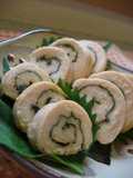 Chicken Tender Roll-Ups with Shiso Marinated in Garlic Soy Sauce