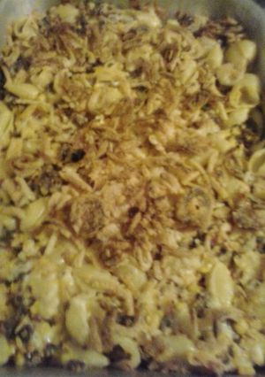 A picture of Cheesy Beef Alfredo Casserole.
