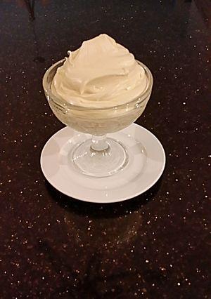 A picture of Basic Creamy Vanilla Buttercream Frosting.