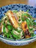 Myoga Ginger, Shiso and Aburaage Fried Tofu with Sesame Seeds