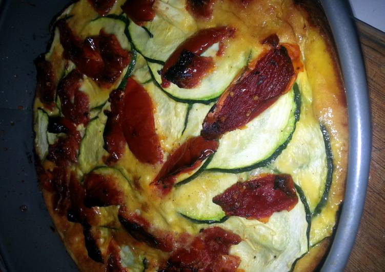 Recipe of Perfect Baked Zucchini and Feta Frittata